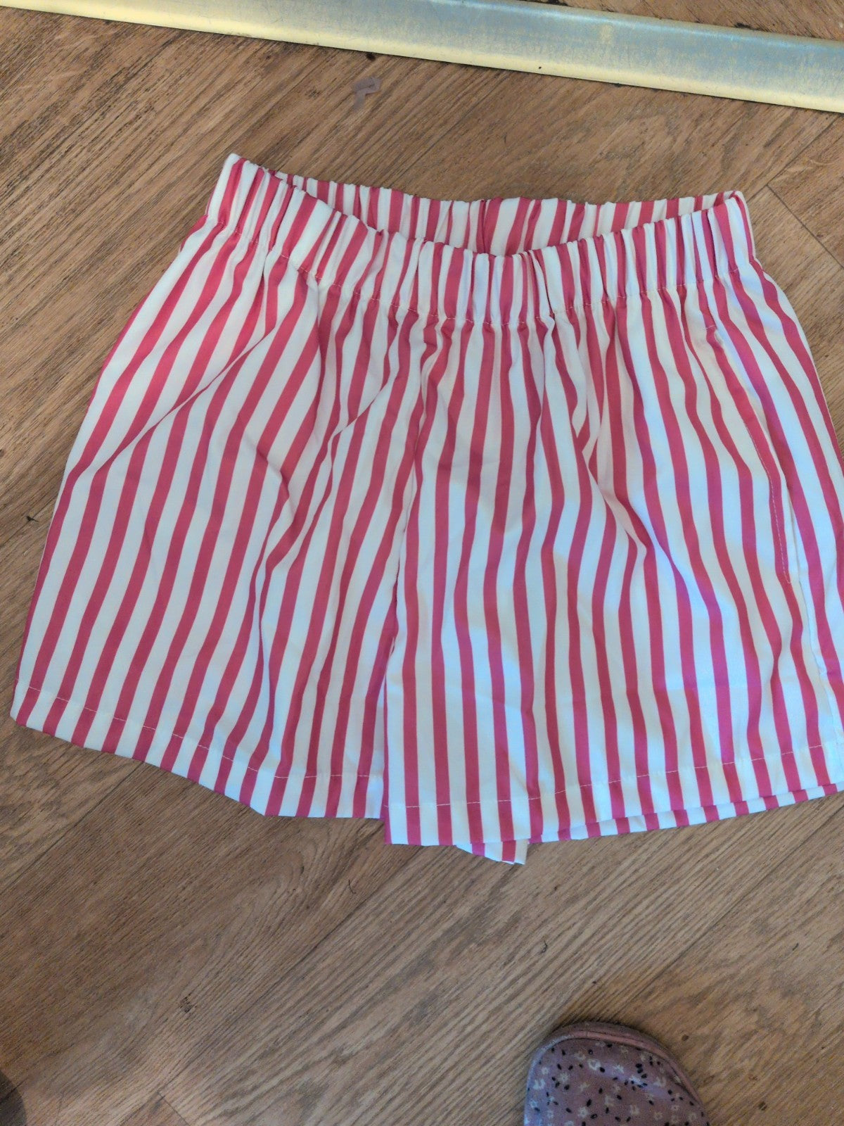 Shein Small Pink Stripe Elasticated Shorts
