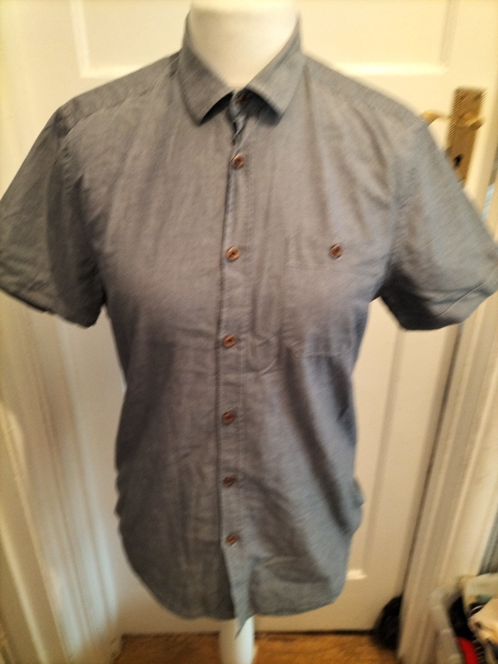 Burton Medium Grey Fitted Short Sleeve Shirt