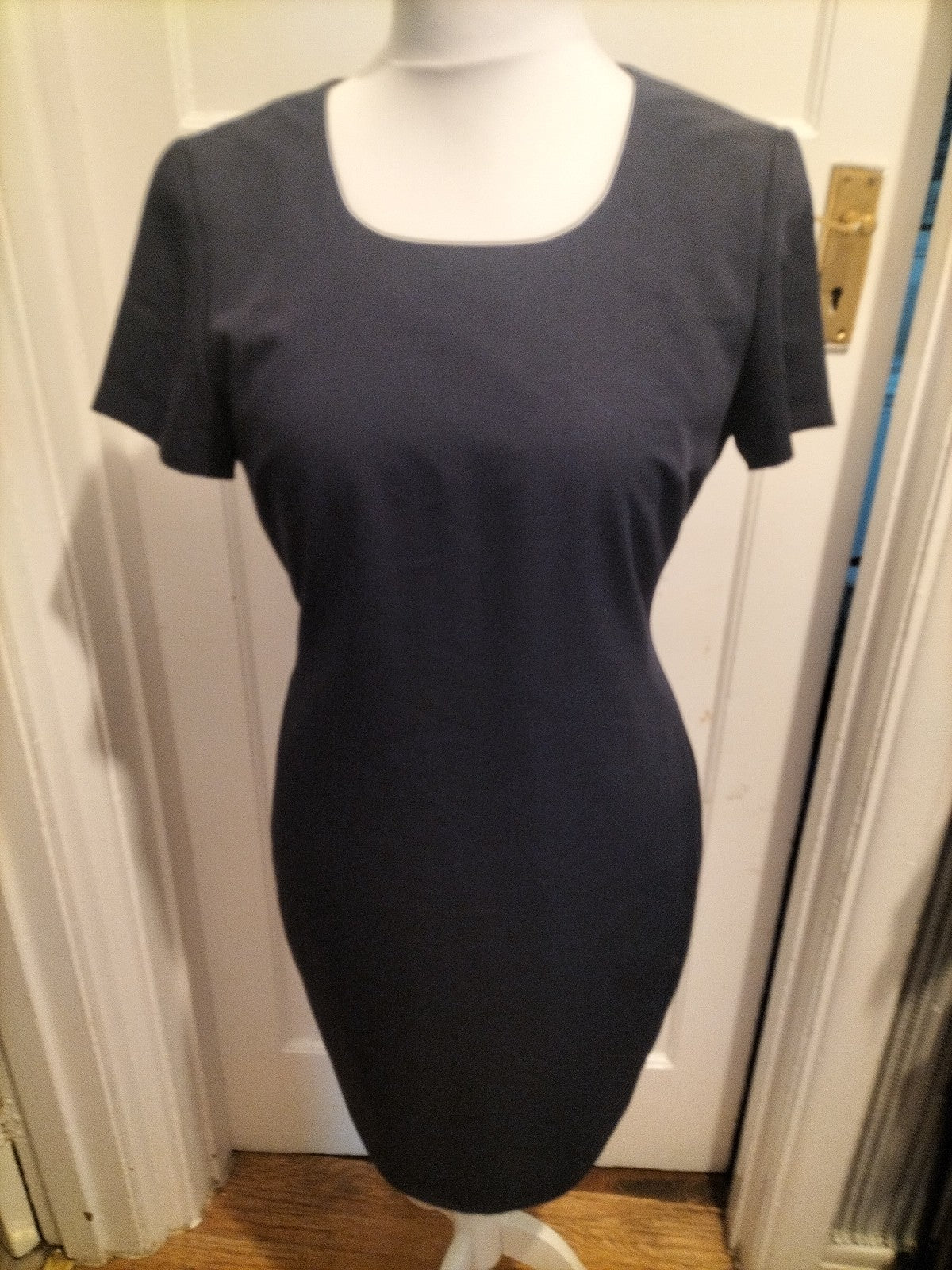 Ladies Richards Size 12 Navy Lined Short Sleeved Dress