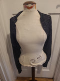 Ladies Evie Size Small Silver Sparkle Cardigan