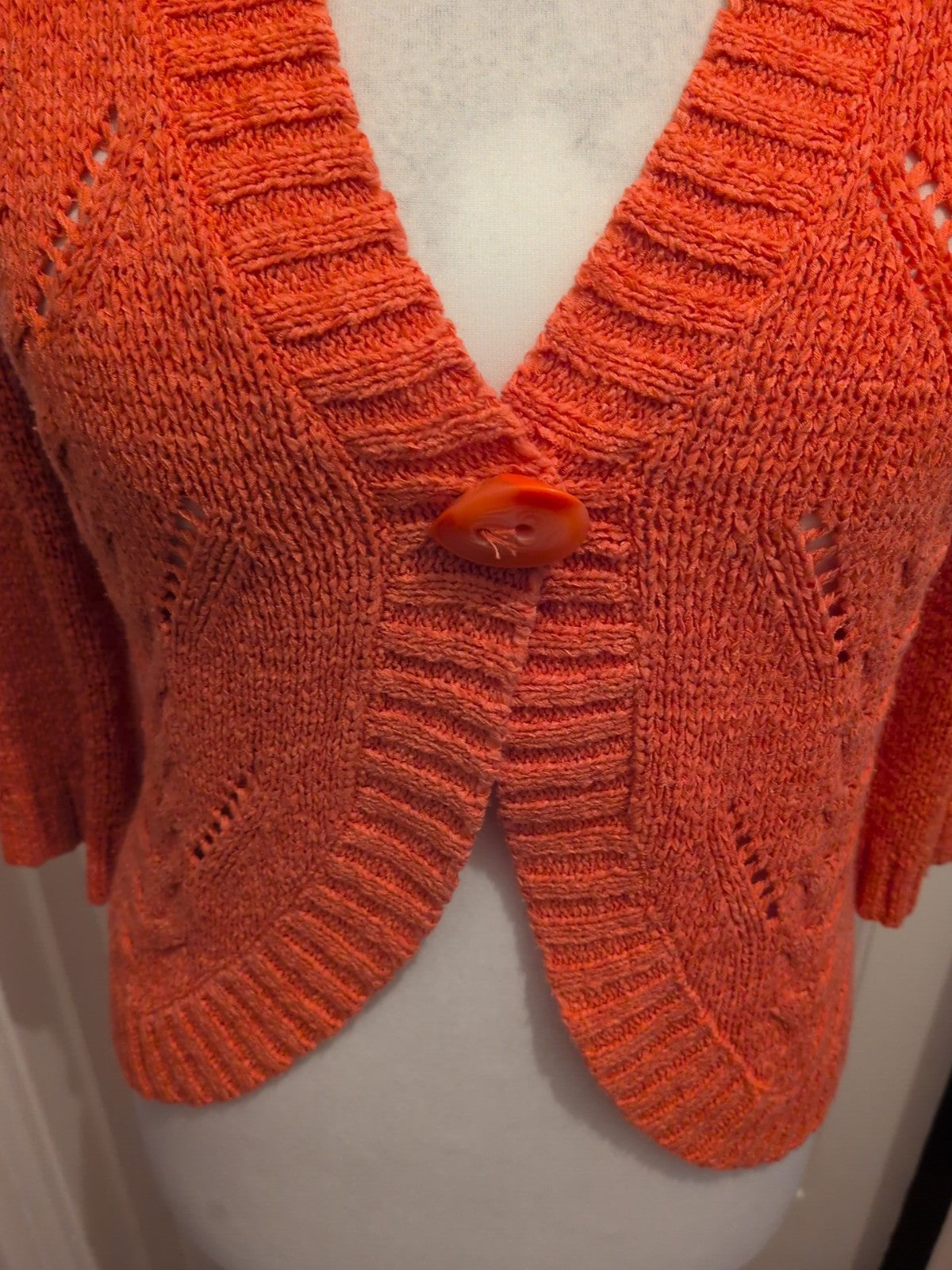 Ladies Evie Size 14-16 Pink Knit Cardigan