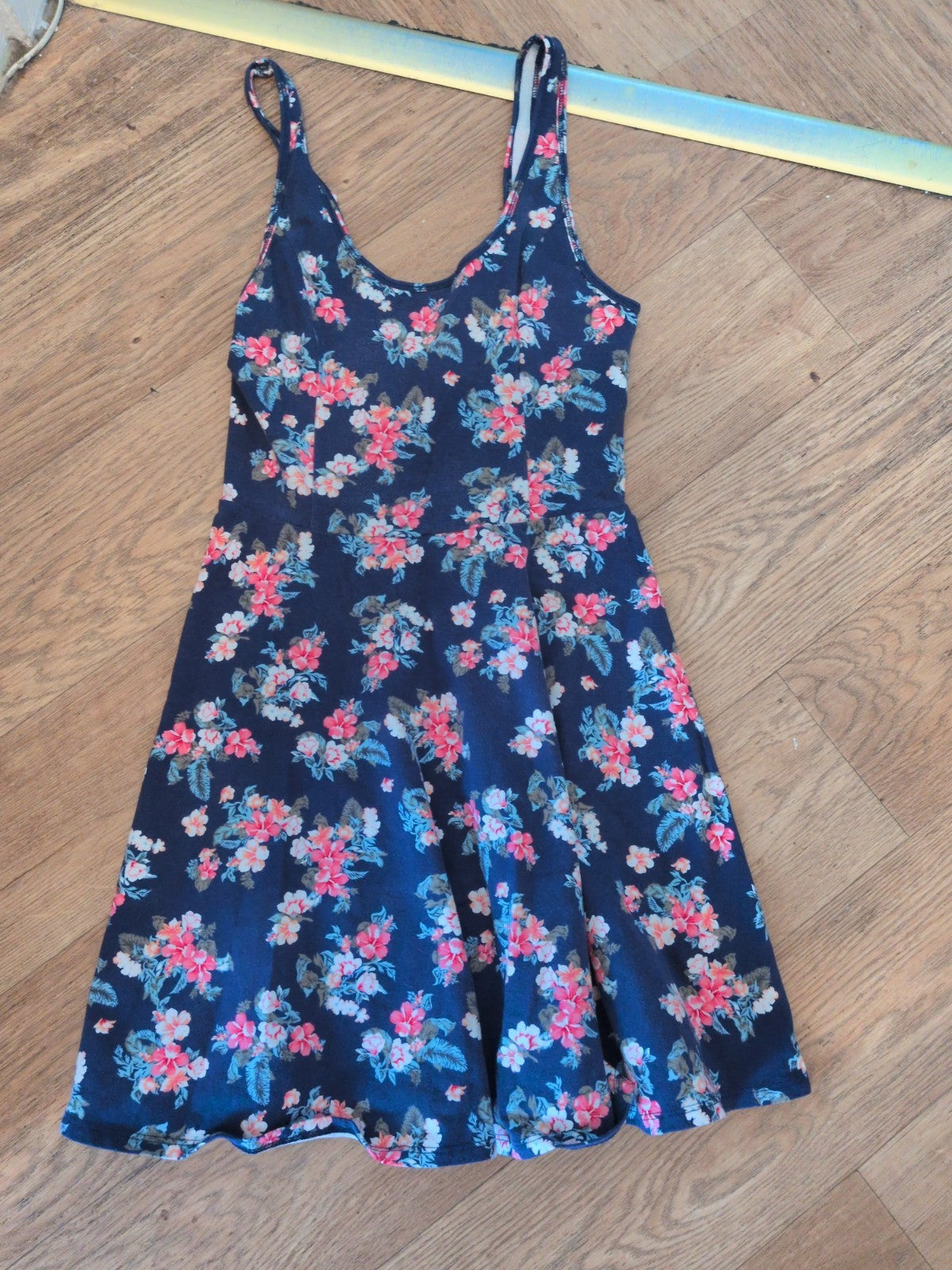 Hollister Small Navy Floral Sleeveless Short Dress
