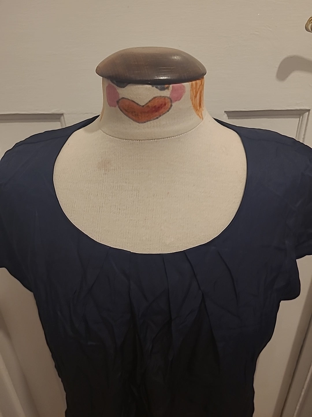 Ladies Boden Size 14 Navy Short Sleeved Blouse