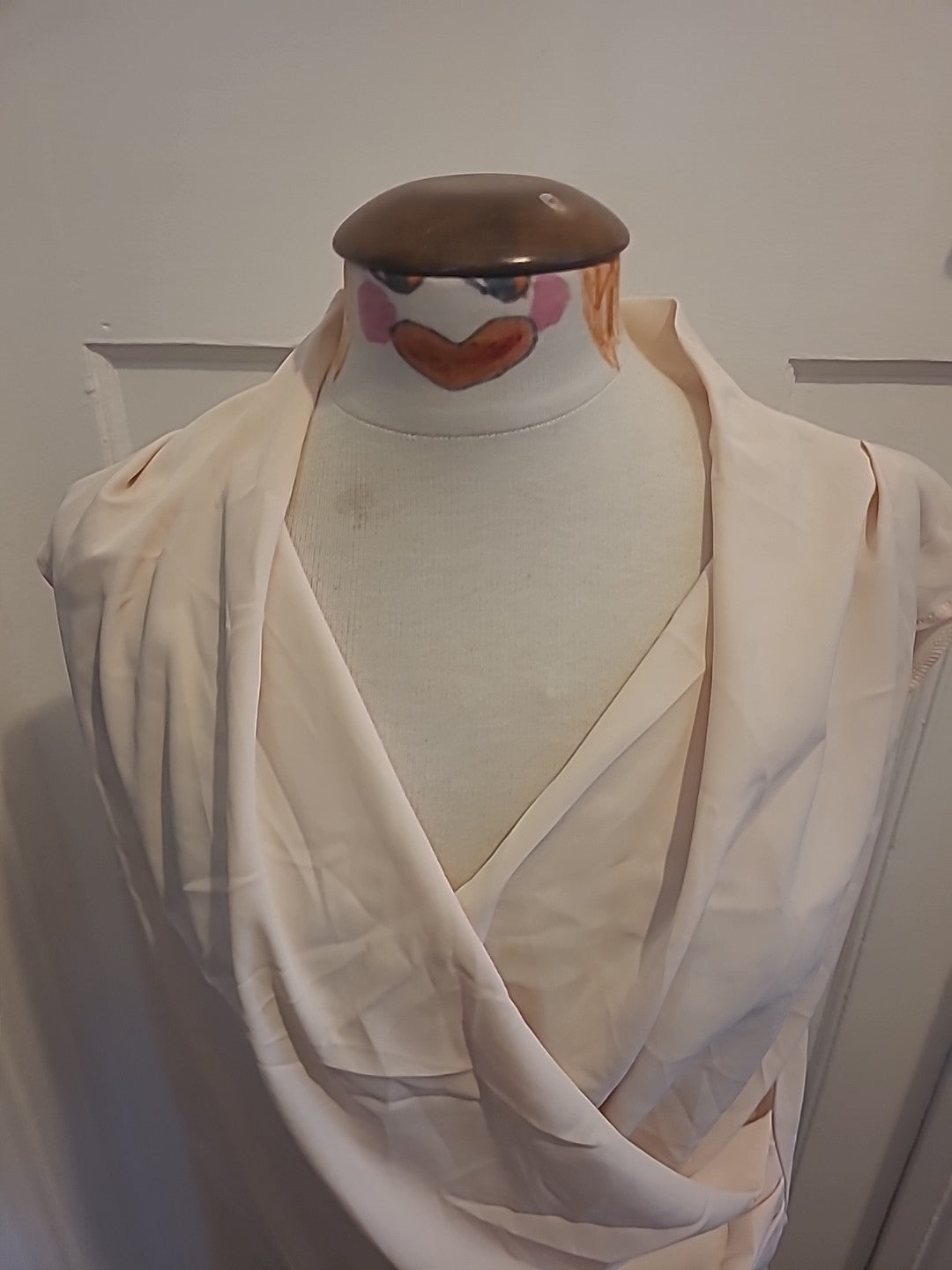 Ladies Shein Medium Beige Sleeveless Blouse