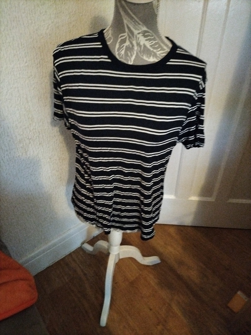 Ladies Primark 12 Striped Short Sleeved Tee