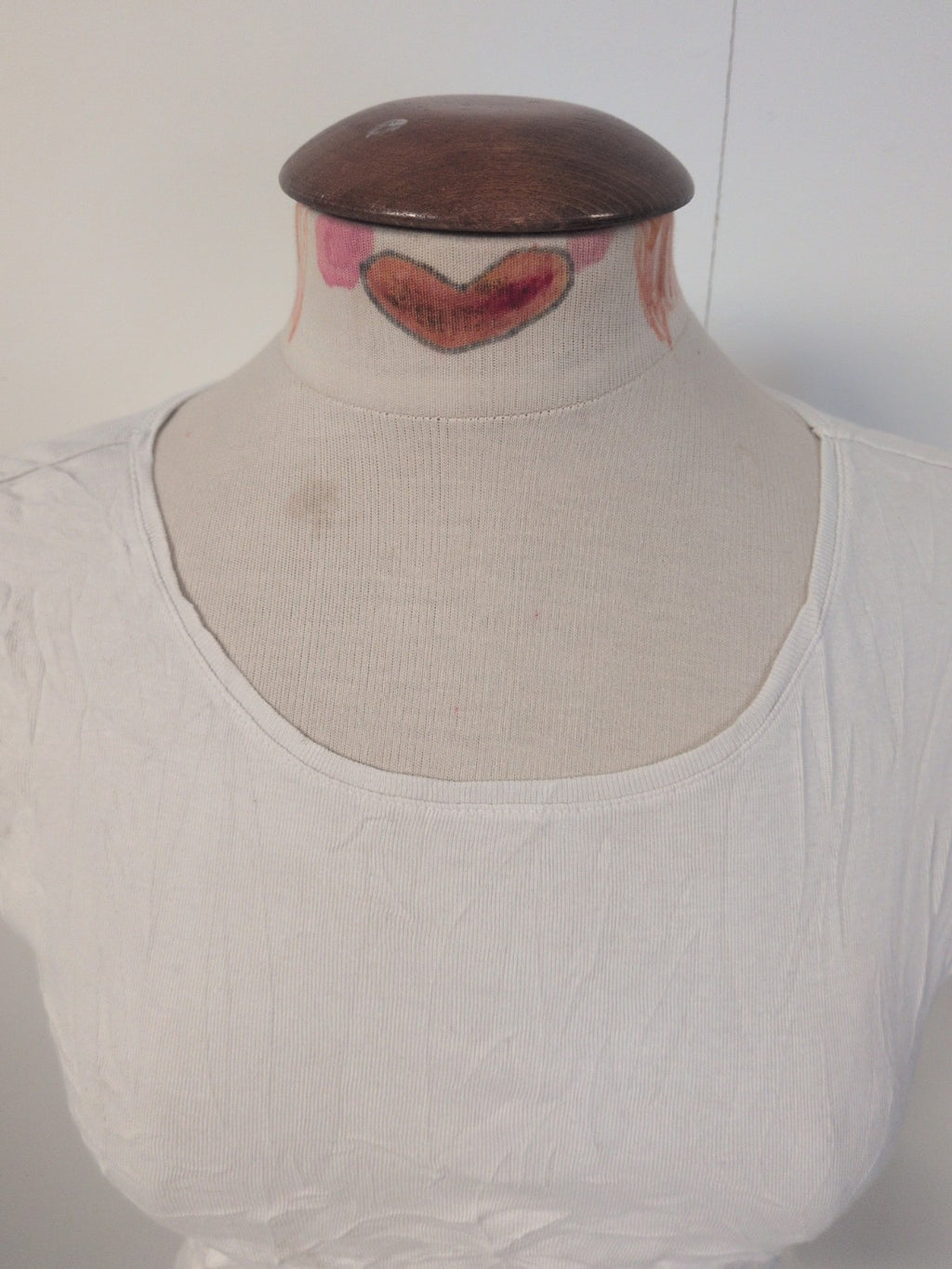 Ladies Papaya Size 12 Pure Cotton White Short Sleeve T-shirt
