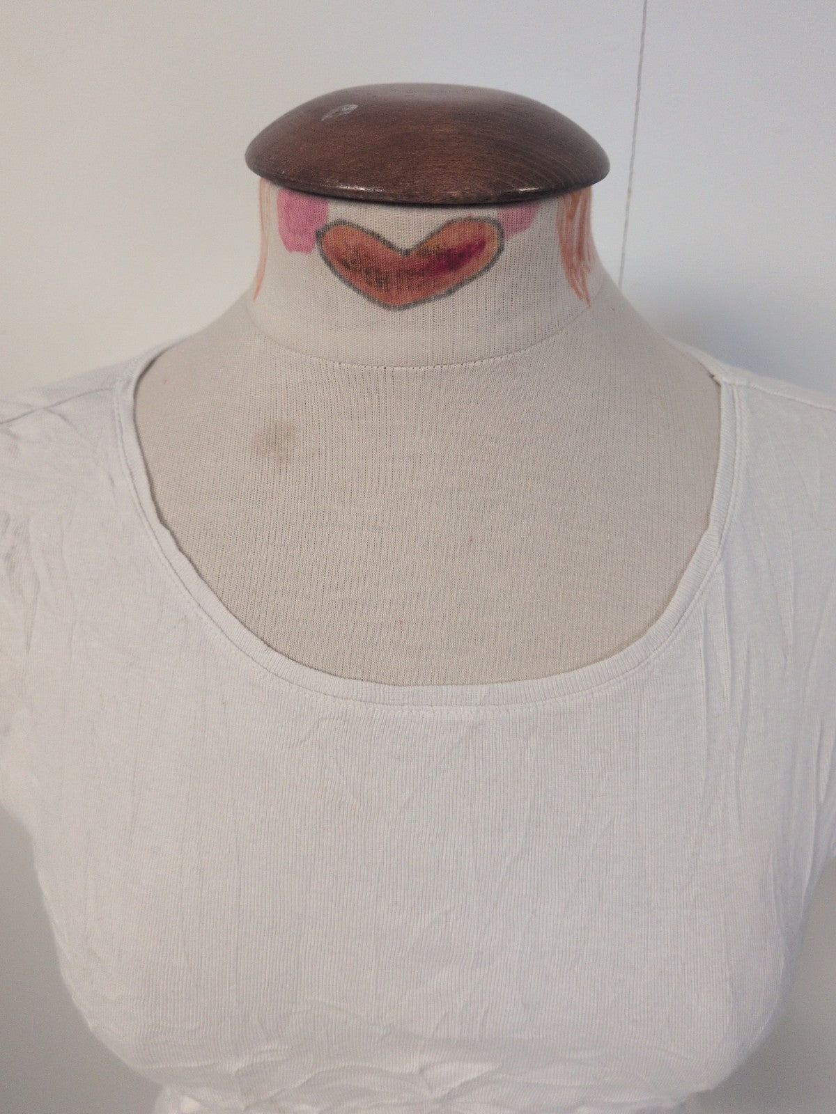 Ladies Papaya Size 12 Pure Cotton White Short Sleeve T-shirt