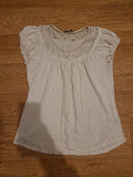 Ladies Papaya Weekend Size 8 Ivory Short Sleeved Tshirt With Mesh