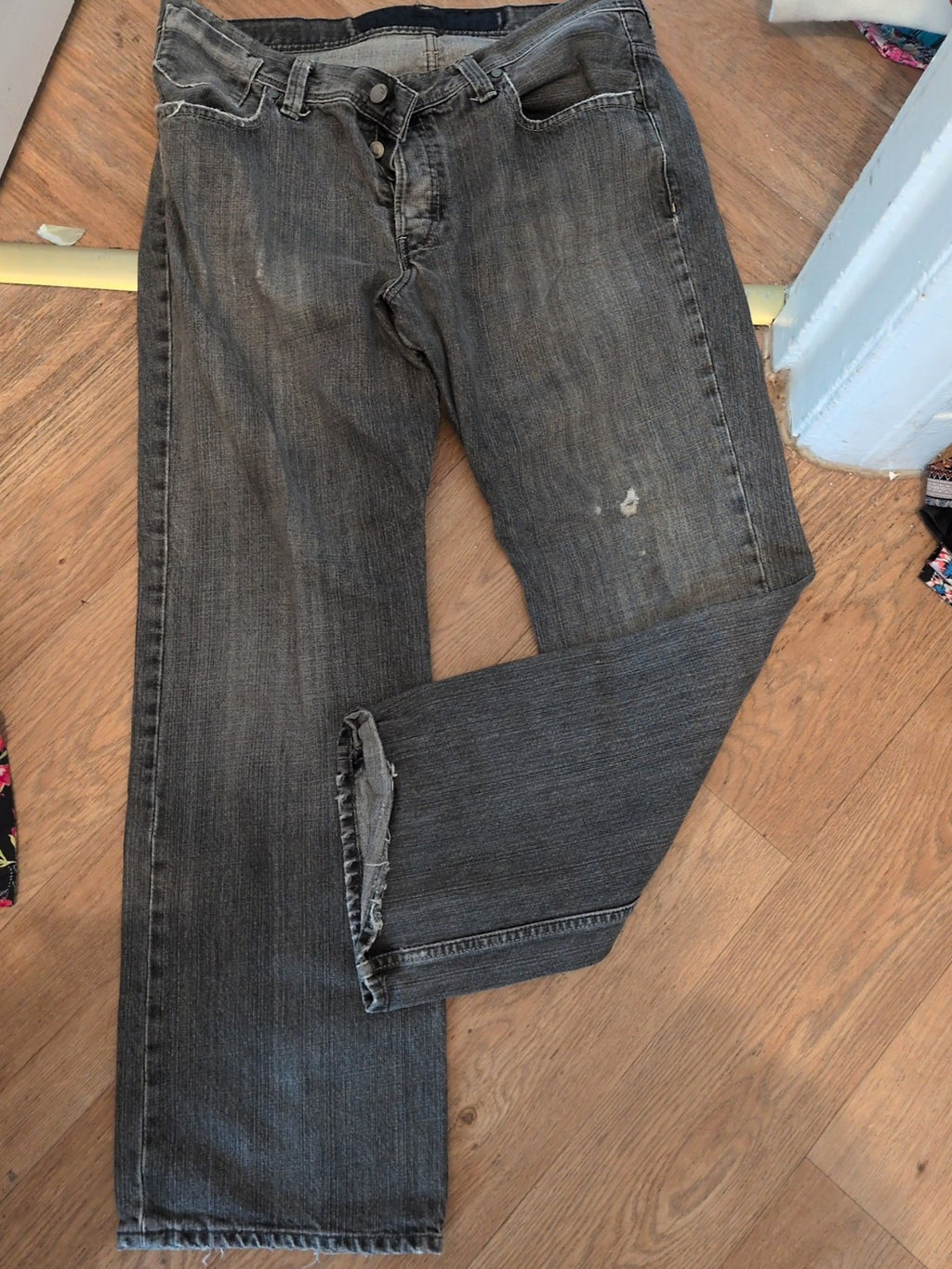 Mens French Connection W36" L32" Grey Denim Jeans