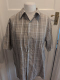 BHS Large Stone Check Short Sleeve Shirt