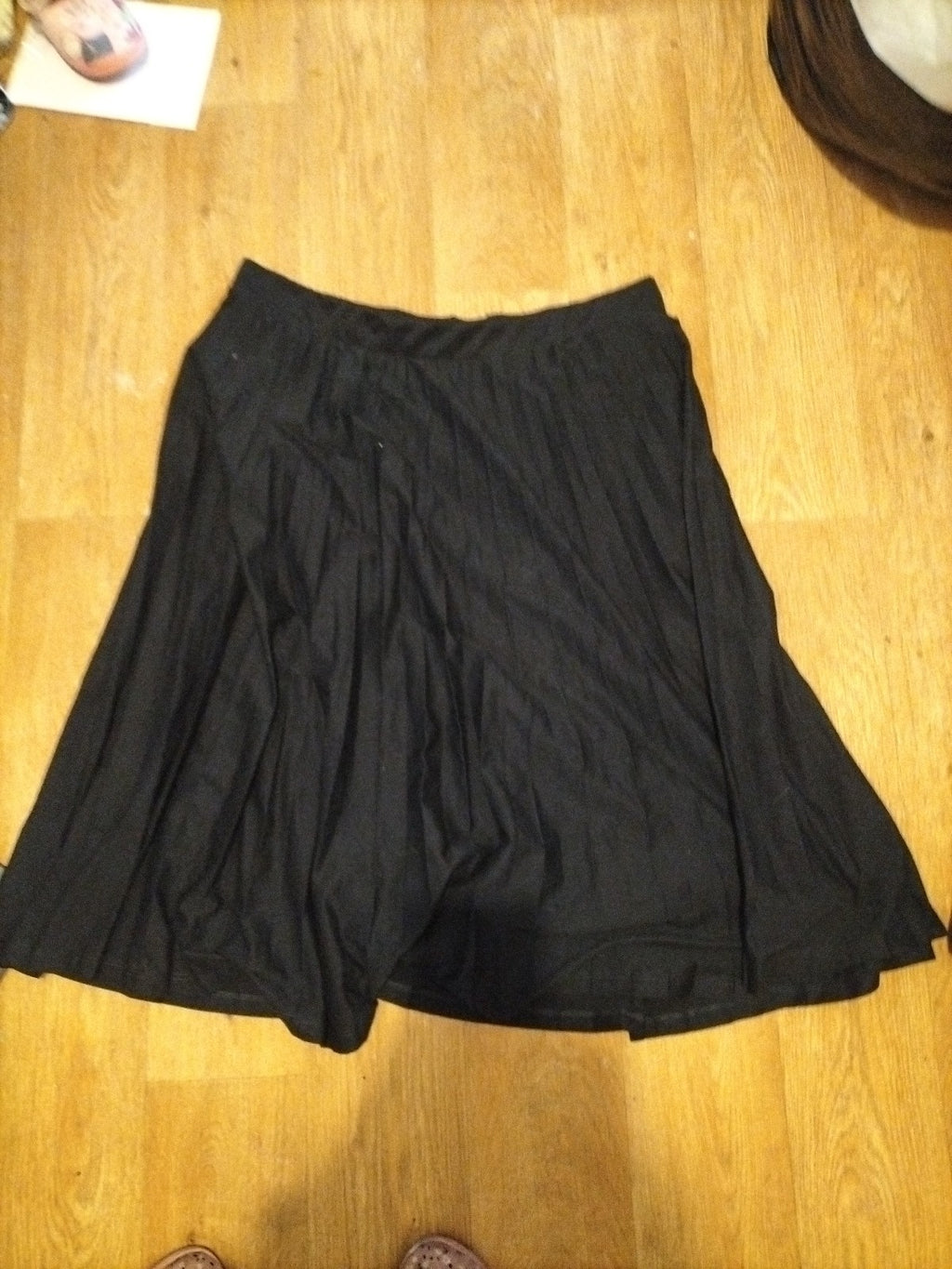 Ladies M&S Collection Size 18 Navy Lined Crinkle Flare Skirt