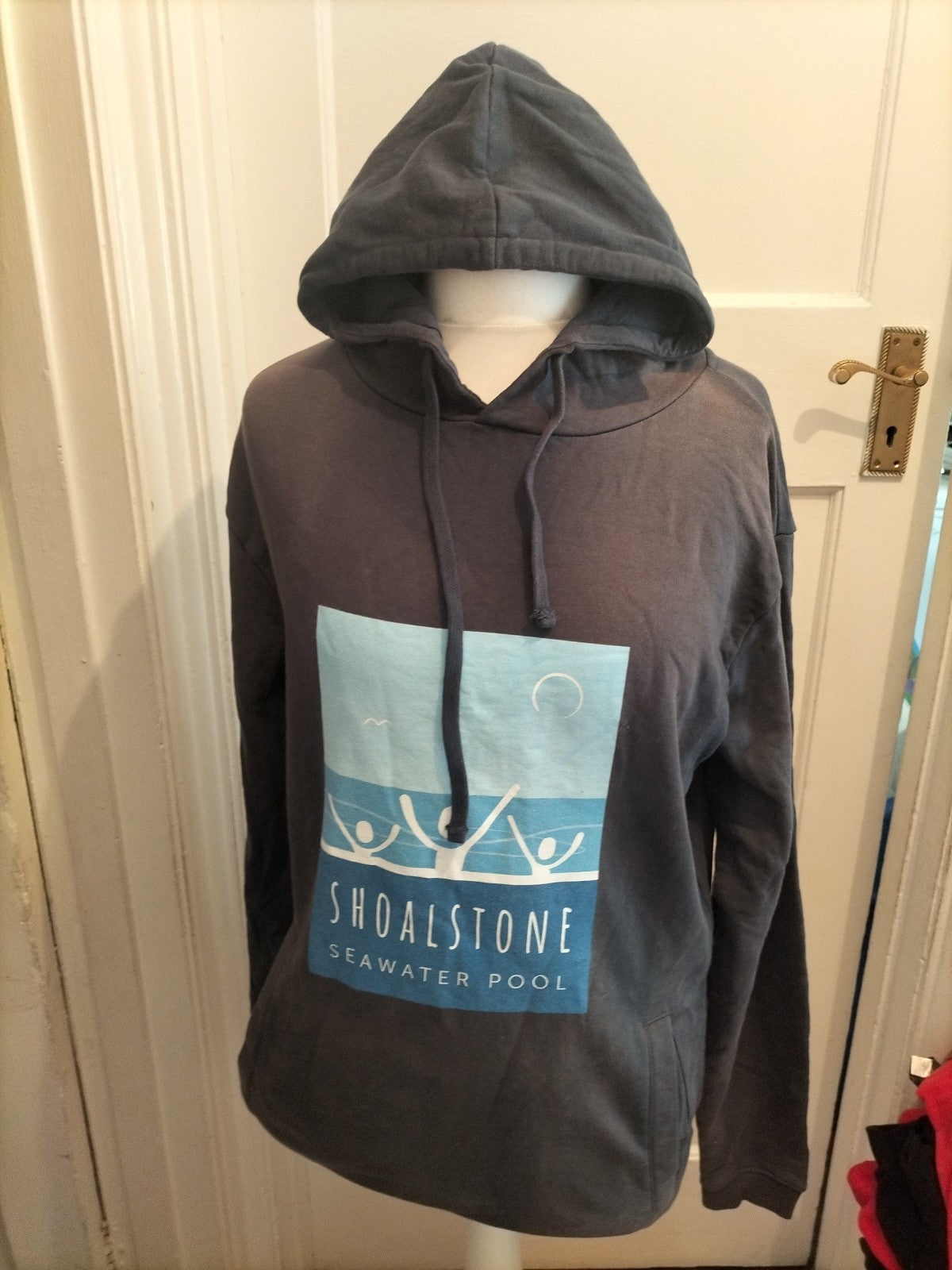 Mens Size Large Shoalstone Pool Navy Pullover Hoodie
