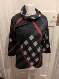 Cerulean Large Navy/Red/White Patterned Long Sleeve Jumper