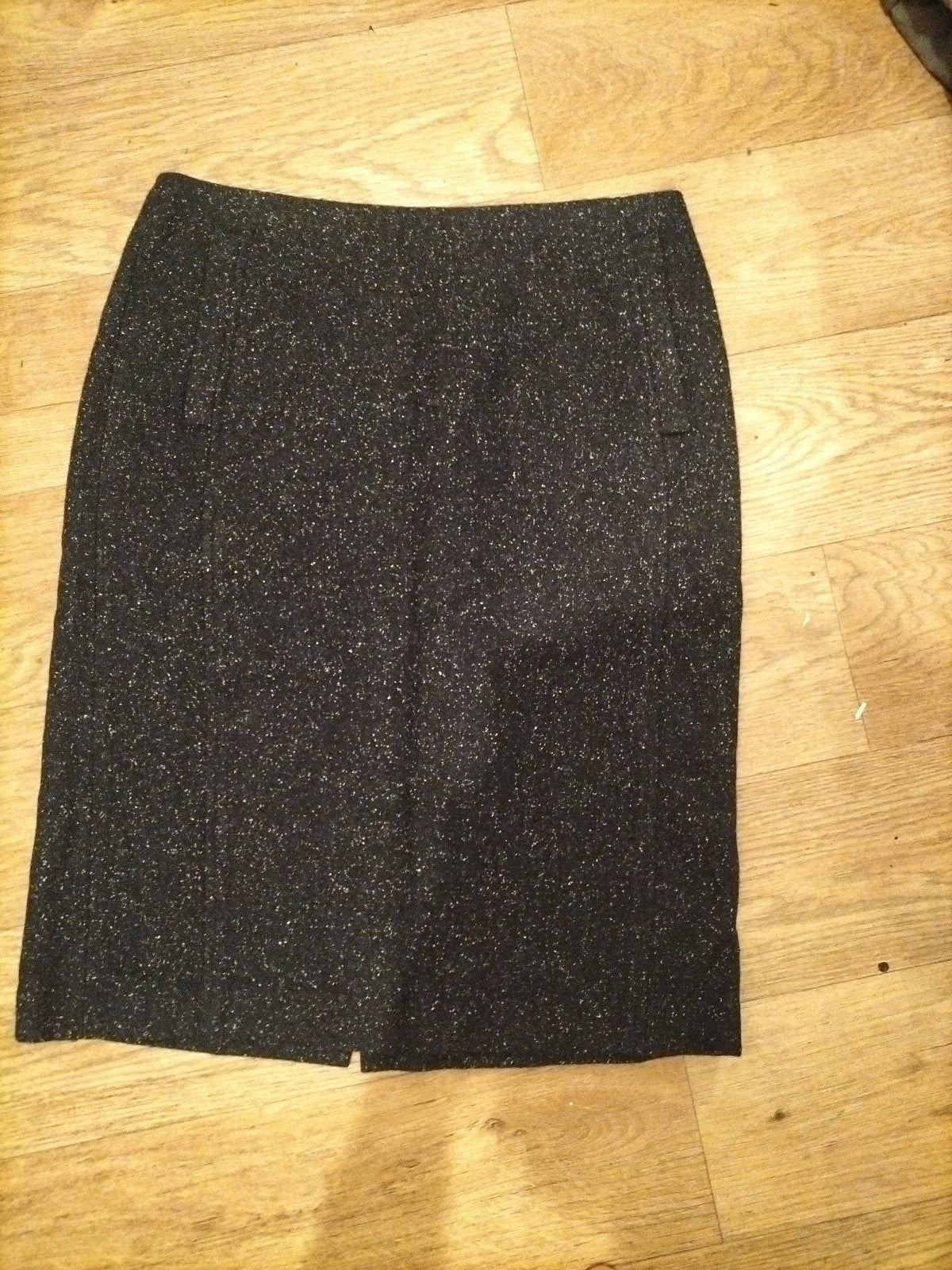 Ladies Episode Size 8 Black Speckled Lined Pencil Skirt