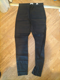 Ladies Papaya Denim Size 12 Black Pleather Trousers