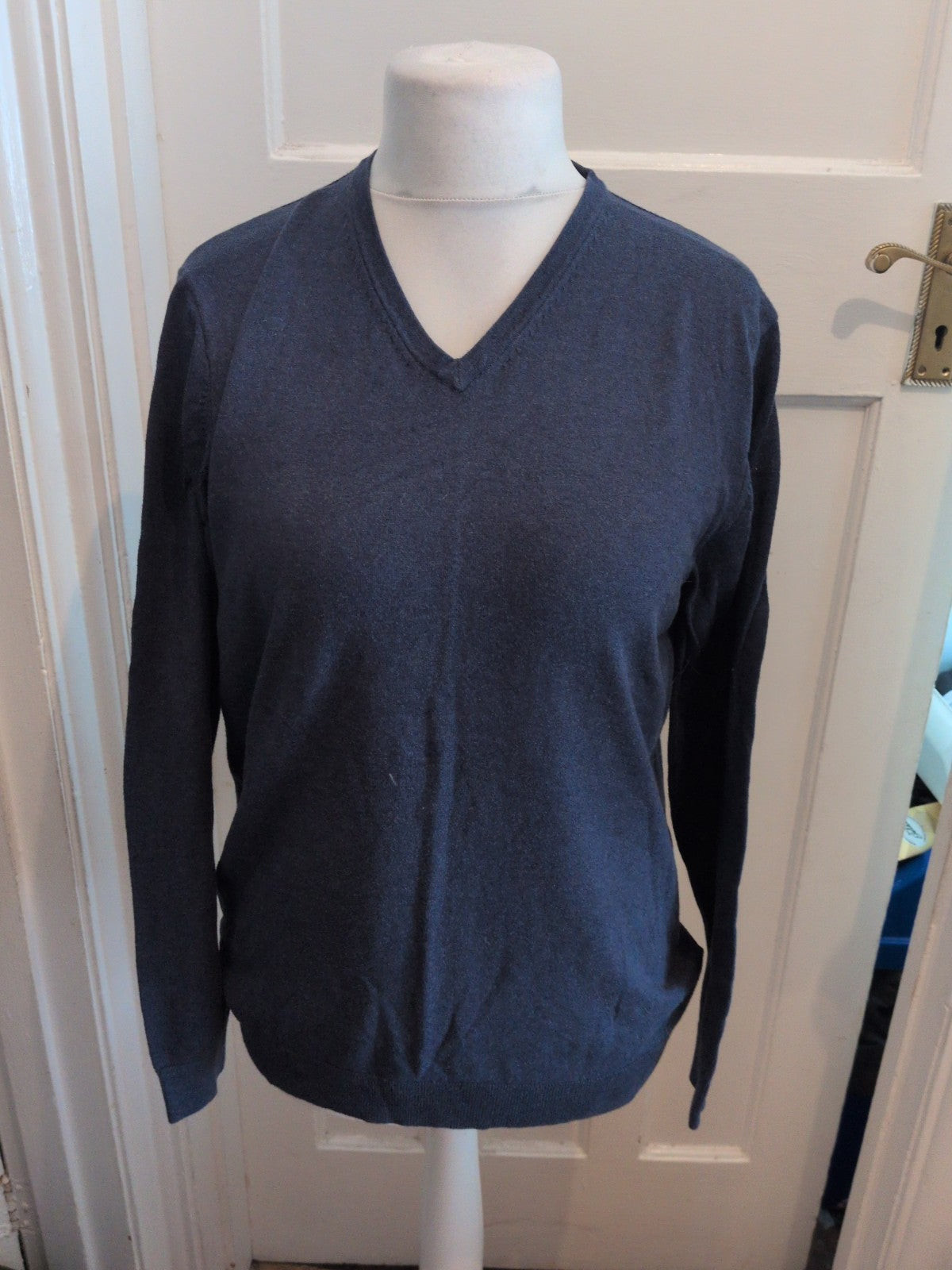 Next M Navy V Neck Jumper