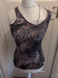 Primark 10 Dark Multi Sleeveless Tank Vest Top
