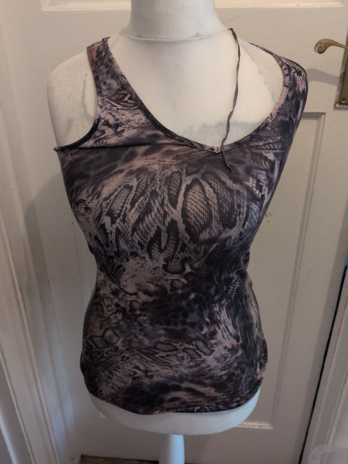 Primark 10 Dark Multi Sleeveless Tank Vest Top