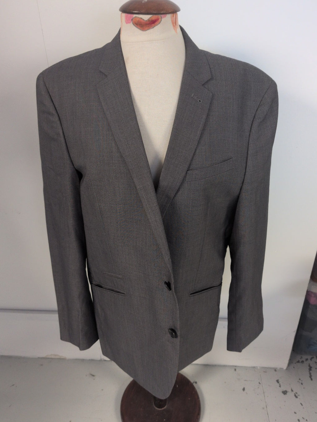 Cedarwood State 44L Slim Fit Grey Suit Jacket