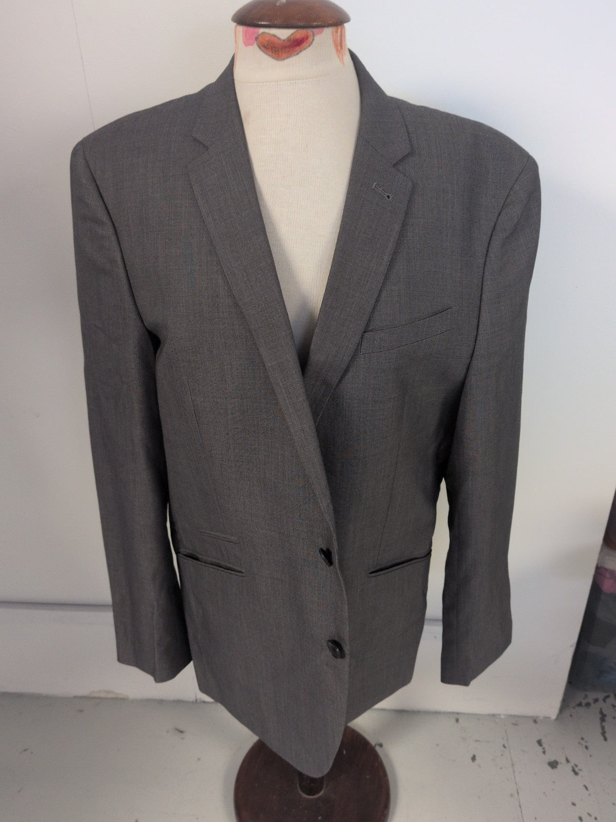 Cedarwood State 44L Slim Fit Grey Suit Jacket