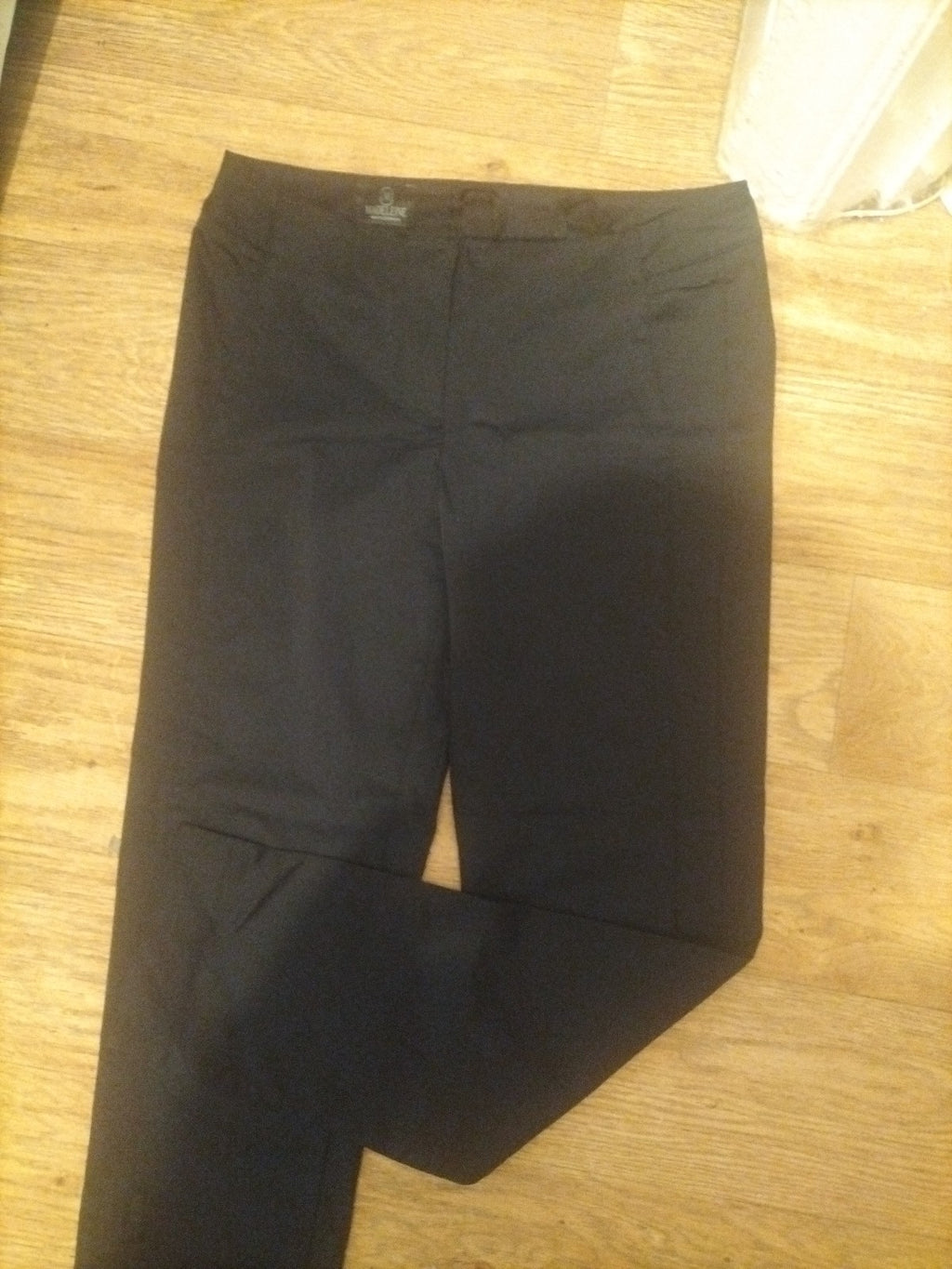 Ladies Madaline Size 12 Black Jegging Feel Trousers Pleather
