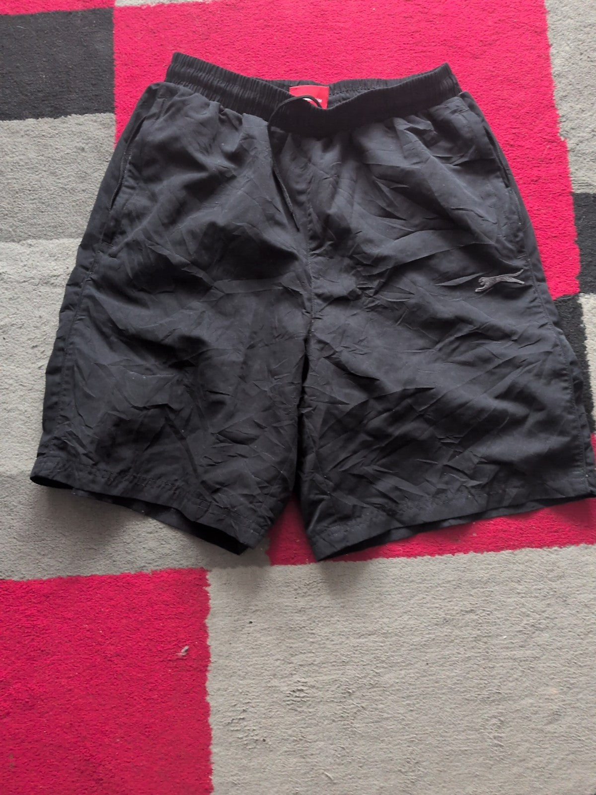 Mens Slazenger Size Medium Black Lined Shorts
