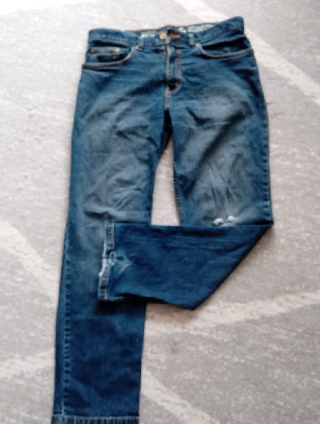Mens TU Jeans 34 W 30 L Blue Distressed