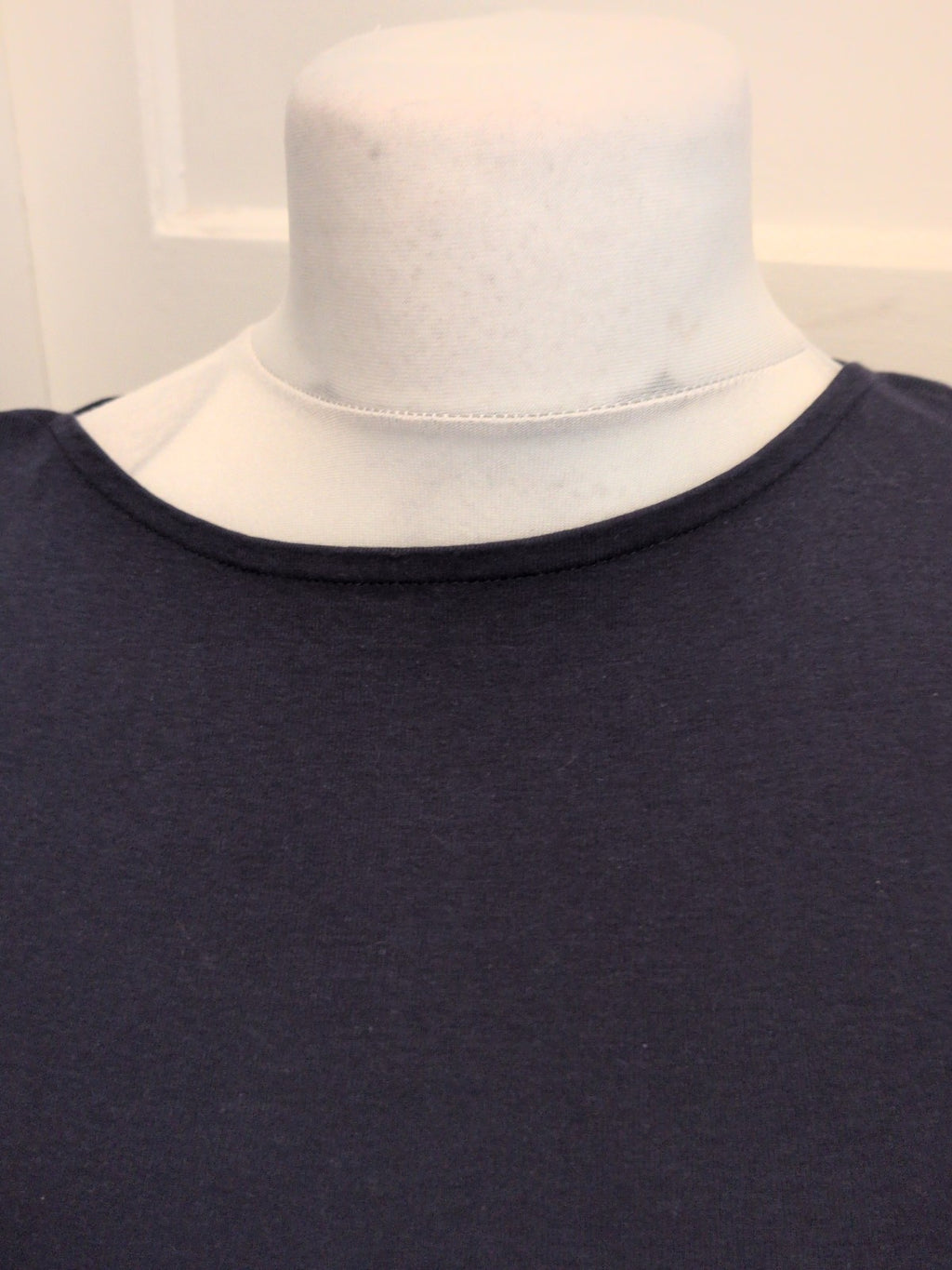 Marks And Spencer 10 Slim Fit 3/4 Sleeve Slash Neck T-shirt