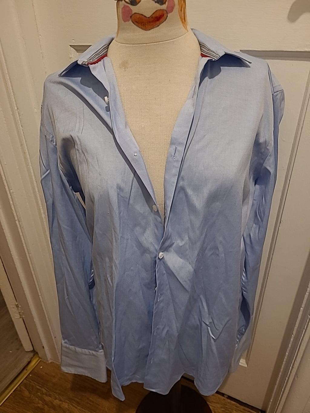Mens Autograph Size 16 Collar Tailored Fit Blue Shirt