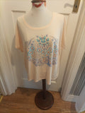 Ladies Indigo Size 20 Peacock Tshirt(slight Bobbling)