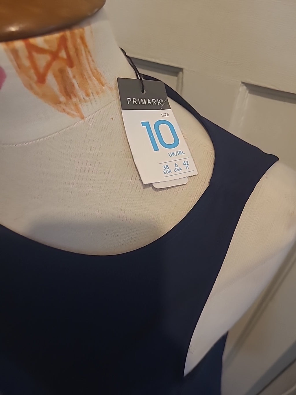 Brand New Ladies Primark Size 10 Navy Sleeveless Blouse
