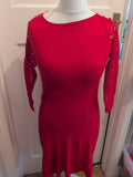 F&F 10 Red Lace Sleeves Dress