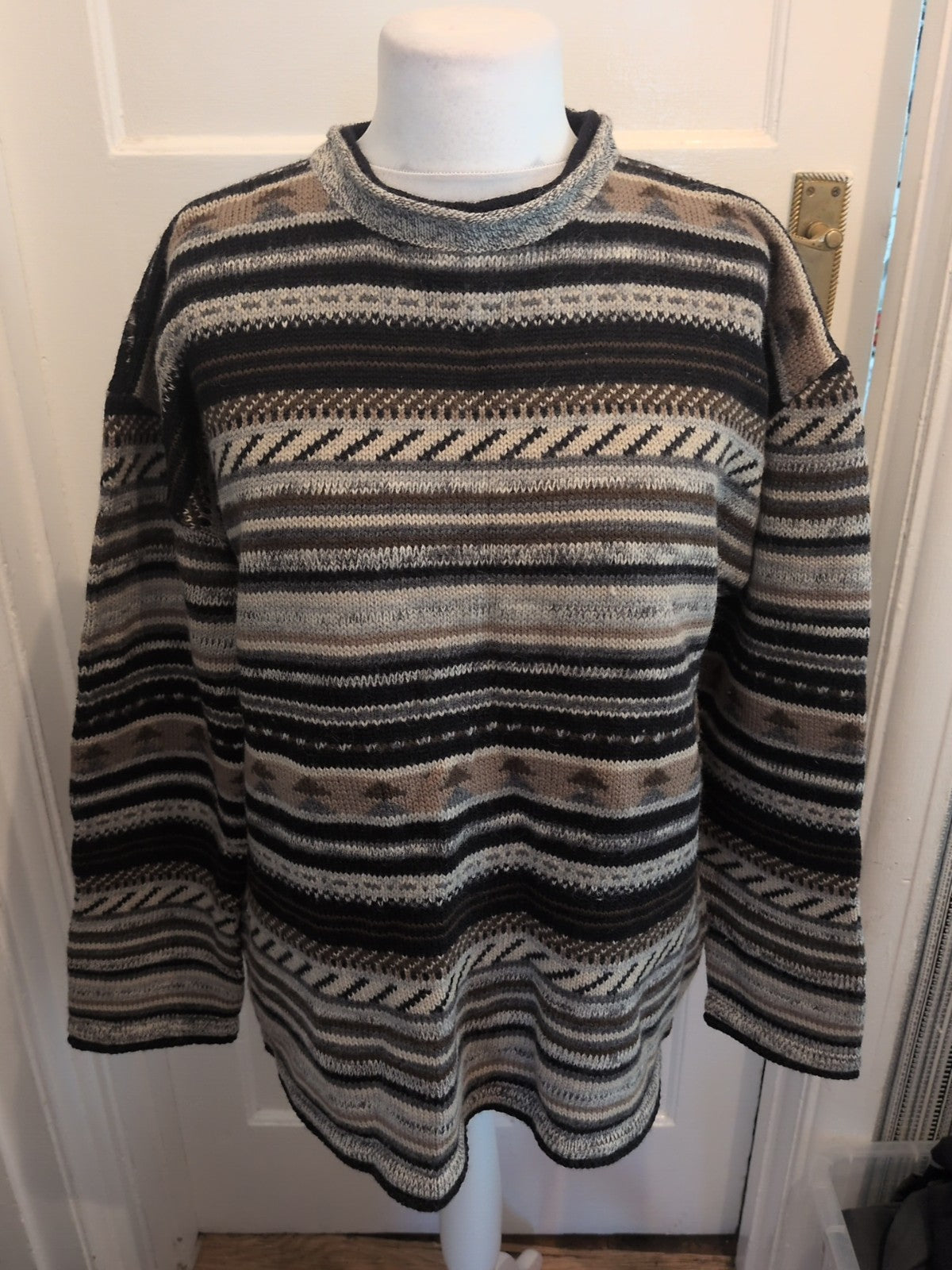 Mens Double Axes Size Large Multicoloured Jumper