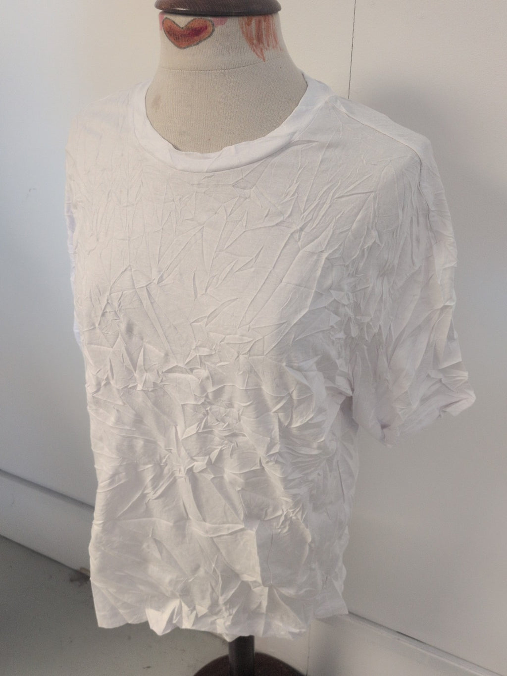 Mens H&M Size Medium Loose Fit White Short Sleeve T-shirt