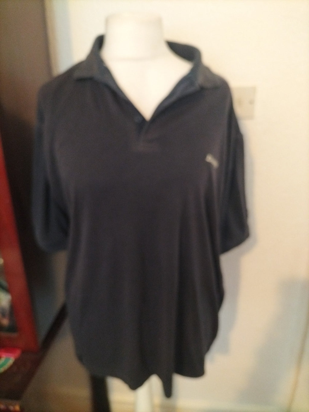 Mens Dunlop Golf Size Large Black Short Sleeved Polo