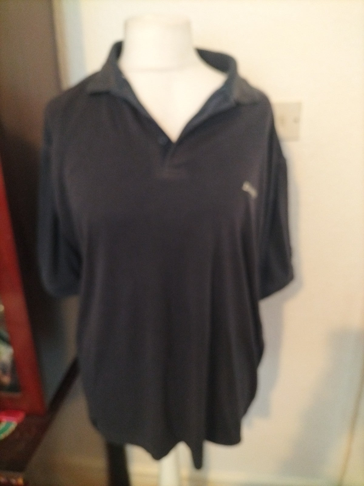 Mens Dunlop Golf Size Large Black Short Sleeved Polo