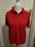 Mens Lacoste Size Medium Red Polo
