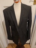 Mens Burton Size 46R Black Pinstripe Blazer