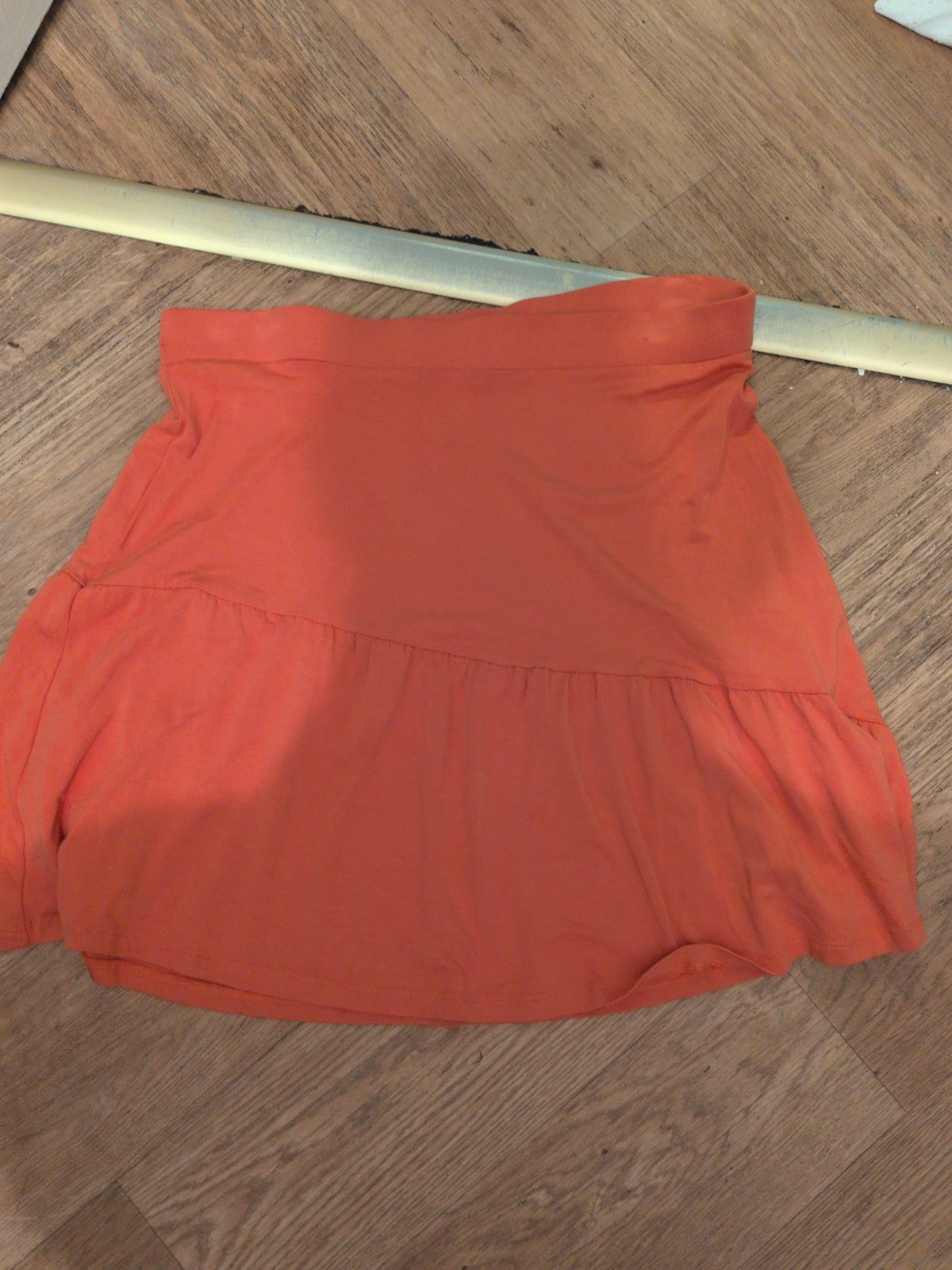 Tu 14 Orange Knee Length Skirt Stretch Flare