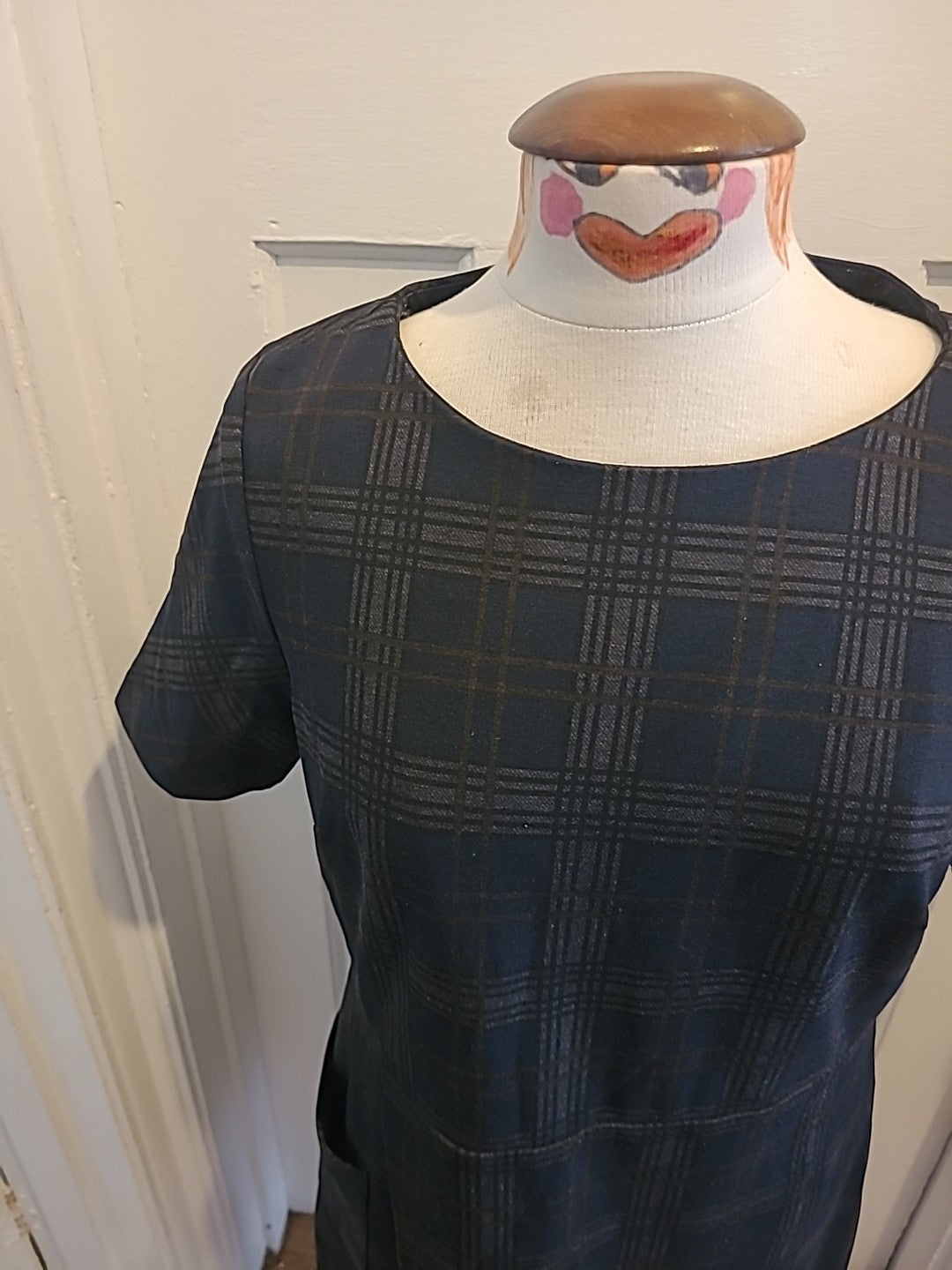 Ladies Next Size 14 Tarten Check Short Sleeved Dress