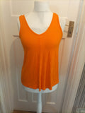 Ladies George Size 8 Orange Sleeveless Swing Vest Tee
