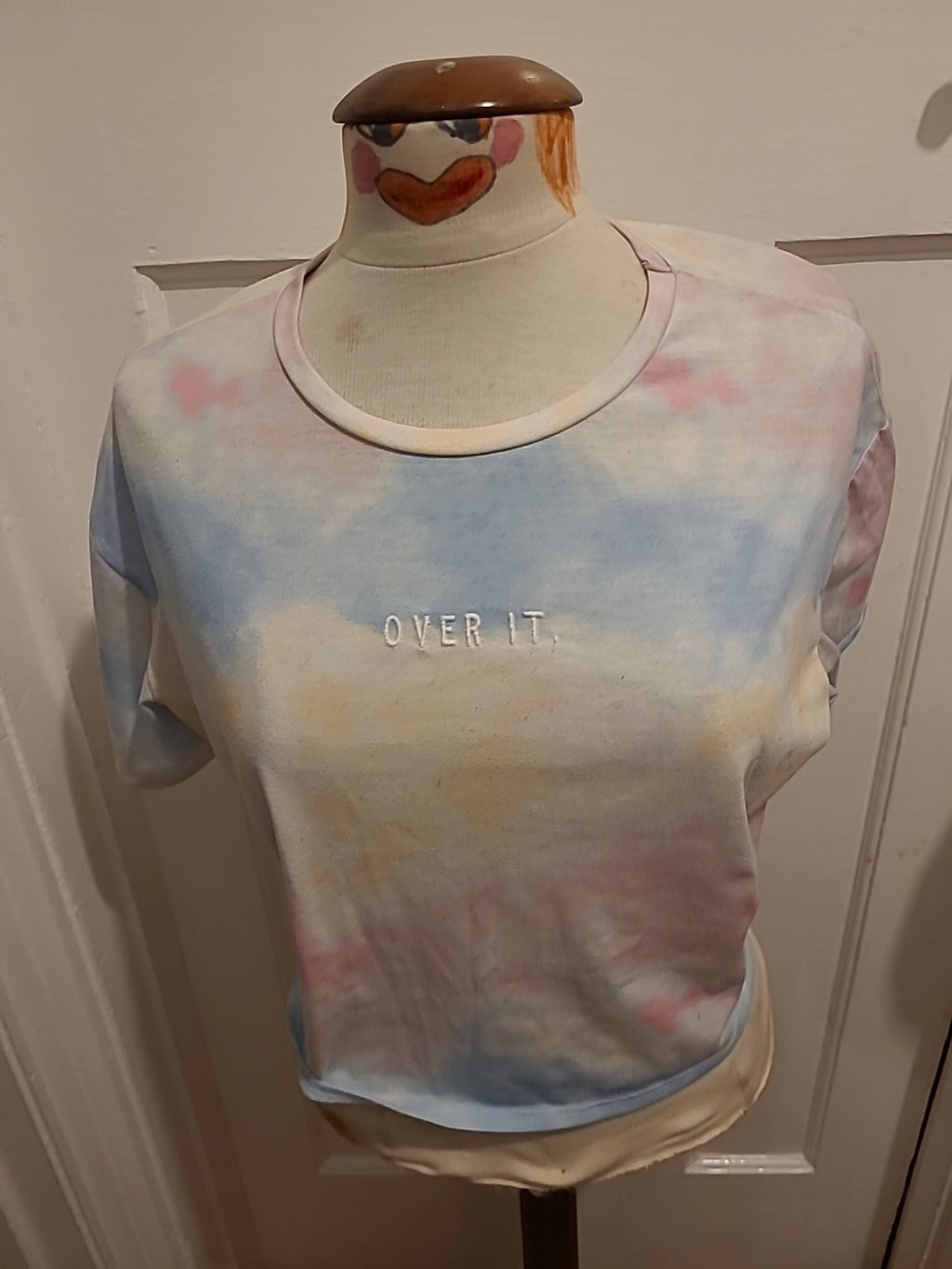 Ladies Primark Size 12/14 Multicoloured Dye Short Sleeved Tshirt