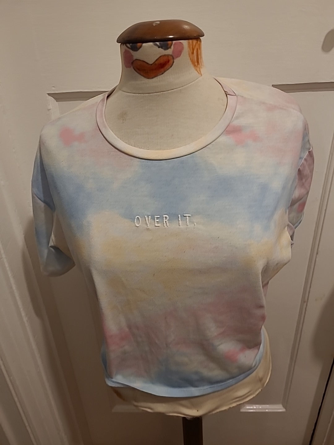 Ladies Primark Size 12/14 Multicoloured Dye Short Sleeved Tshirt