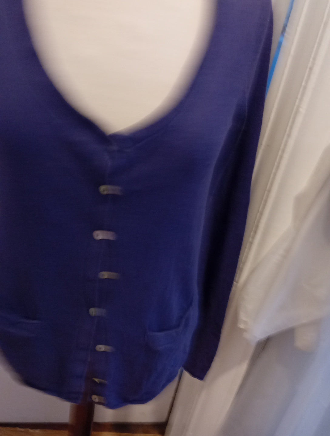 Ladies Laxy Jacks Size 8 Purple V Neck Cardigan