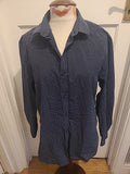 Mens George Size 16" Black And White Patterned Long Sleeved Shirt