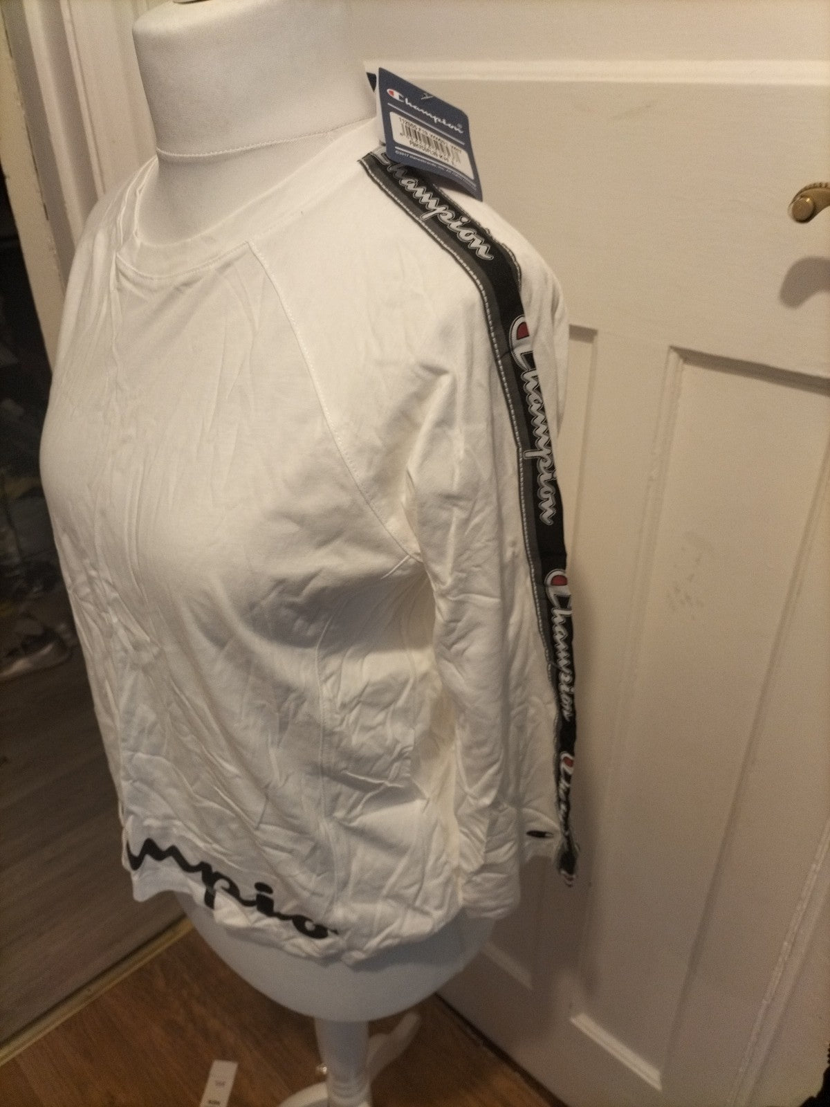 Ladies Champion Size Large White Long Sleeved Tshirt
