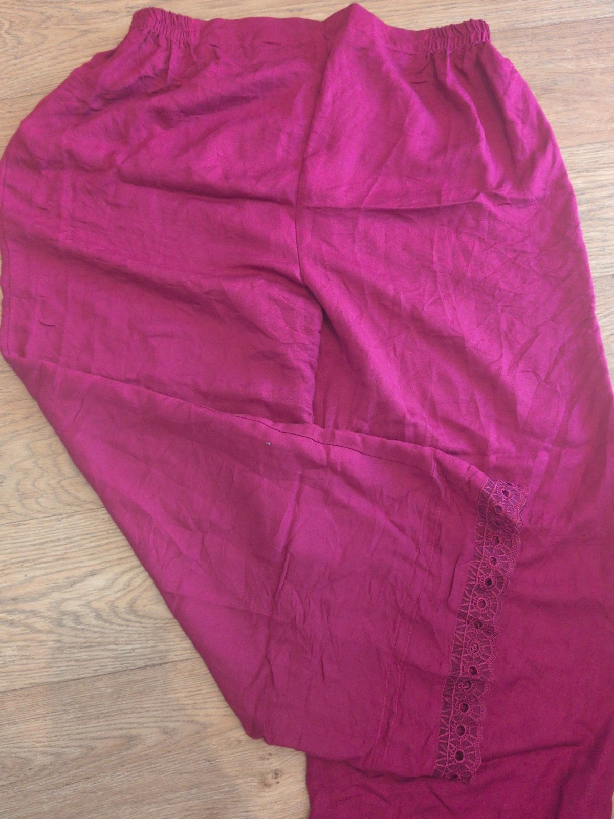 Ladies Size XL Purple Elasticated Pyjama Bottoms
