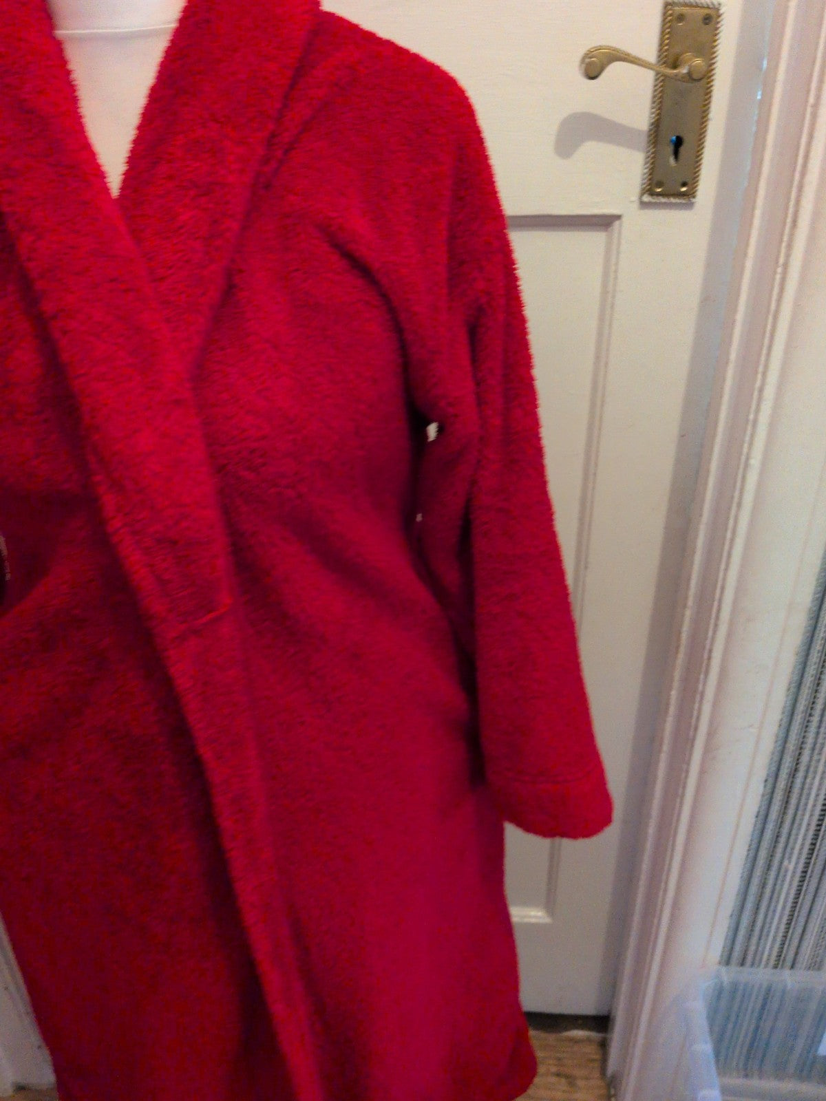 Marks And Spencer 14-16 Red Dressing Gown Robe Ultra Soft