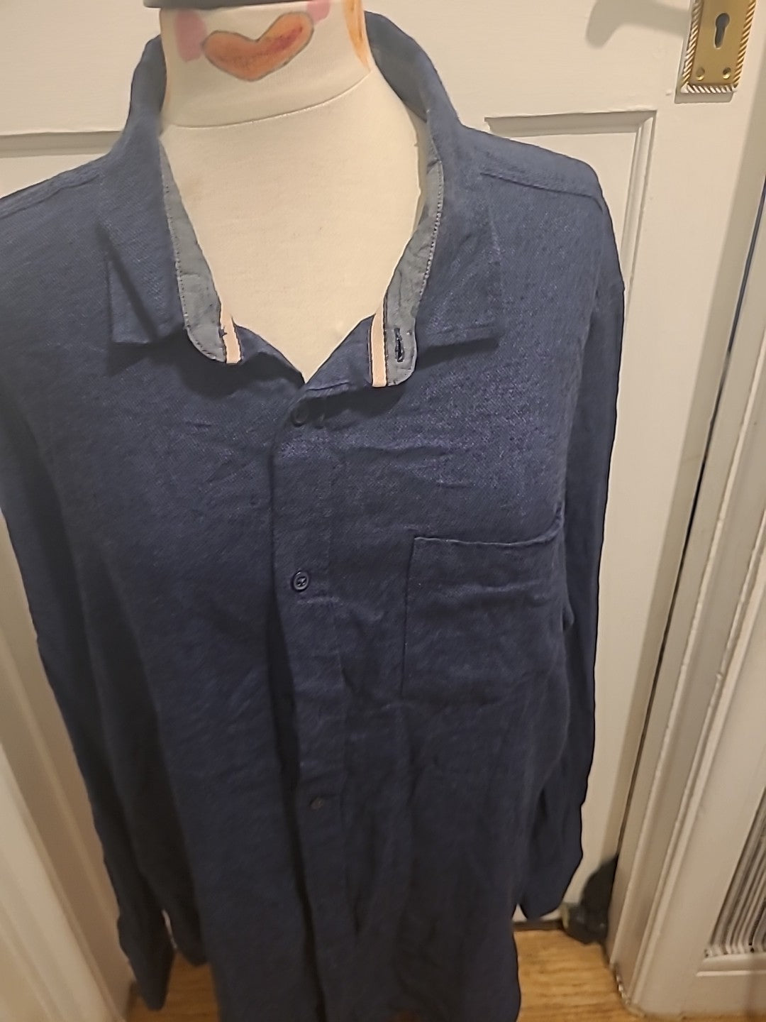 Mens ACW85 Size 2XL Navy Long Sleeved Polo