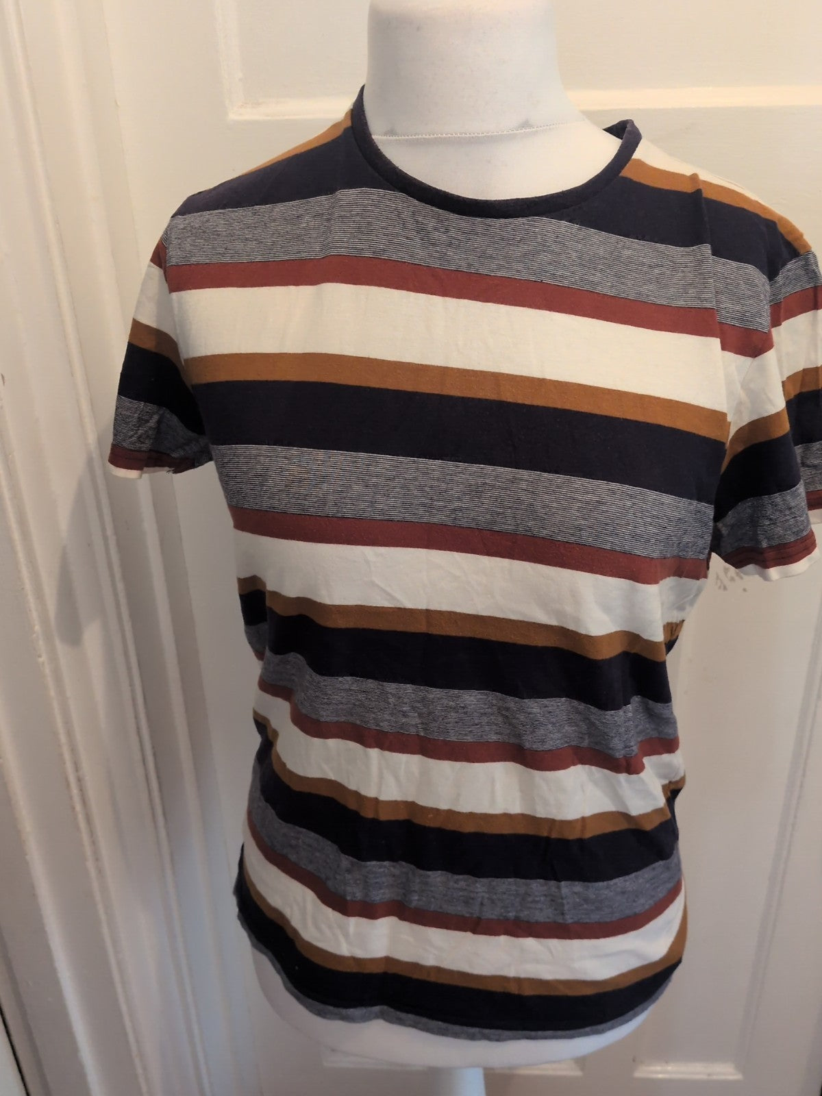Peacocks Small Multi Stripe Short Sleeve T-shirt